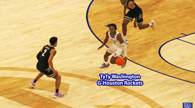 TyTy Washington G-Houston Rockets (via Memphis): 2022 NBA Draft, 1st Round, 29th overall