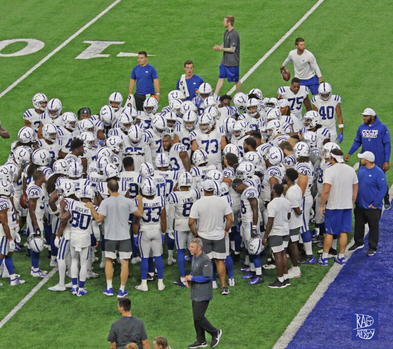 Indianapolis Colts huddle before a game